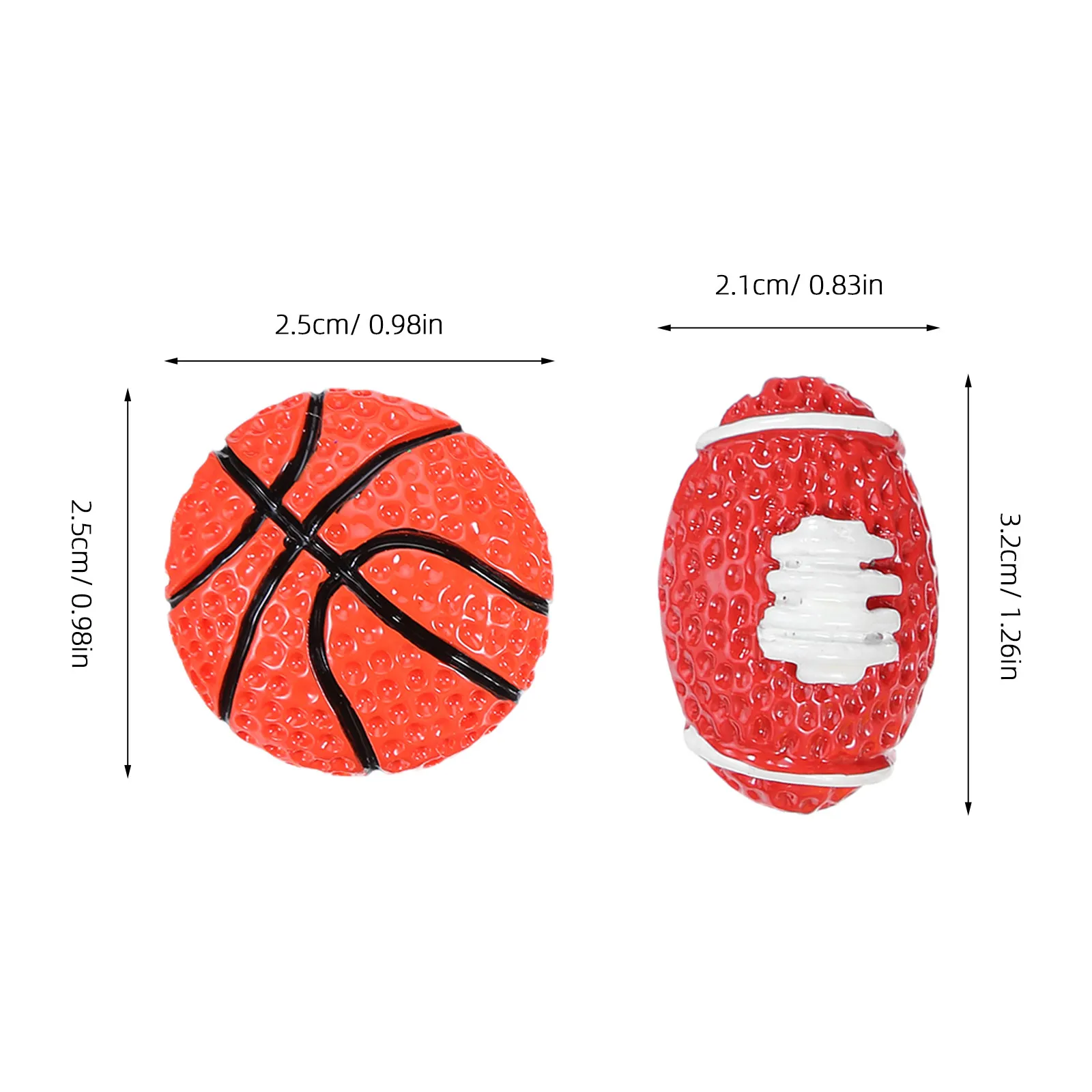 20Pcs Sport Ball Push Pins Round Resin Bead Thumb Tacks Metal Point for Map Marking Corkboard Foam Board Bulletin Craft Projects