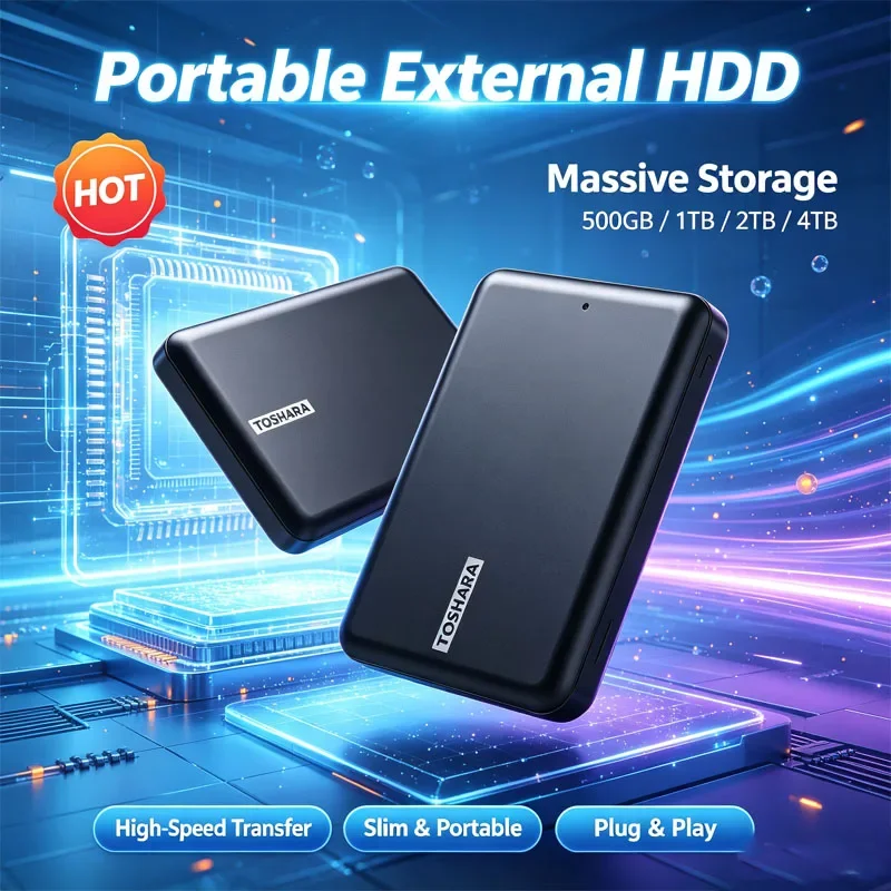 Portable External Hard Disk 1TB 2TB Ultra Slim USB3.0 Mobile Hard Drive External Storage Decives for Laptop Mac