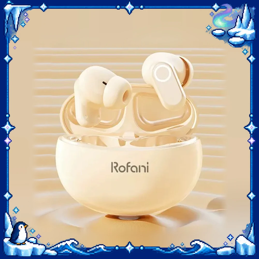 Rofani J16 Wireless Earbuds Bluetooth 6.0 In Ear Headphones Short Stem Touch Control Type-C Charging Case Stereo