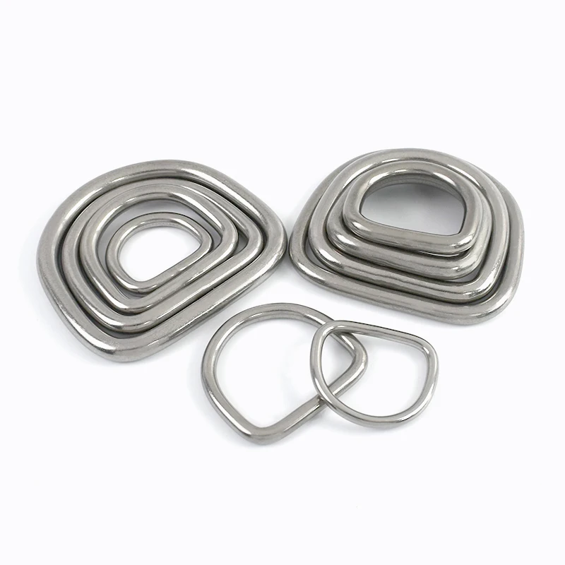 2/5/10Pcs 304# Stainless Steel D Ring Bag Strap Buckle Dog Collar Loop Clasp Webbing Backpack Belt Hook Buckles DIY Accessories