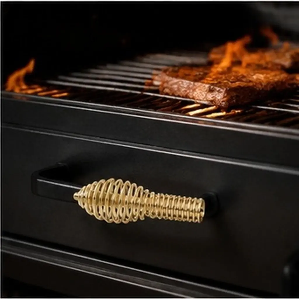 2Pcs Stainless Steel Fireplace Handle Spring Drum Design Secure Grip for Stove Bbq Grill Replacement Parts