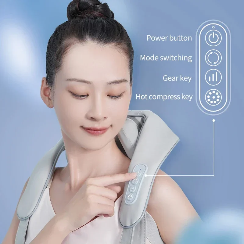 Dropship Product 2023 Multifunctional Neck And Shoulder Massager Lifegoods Shiatsu Electric Shoulder and Neck Massage Shawl