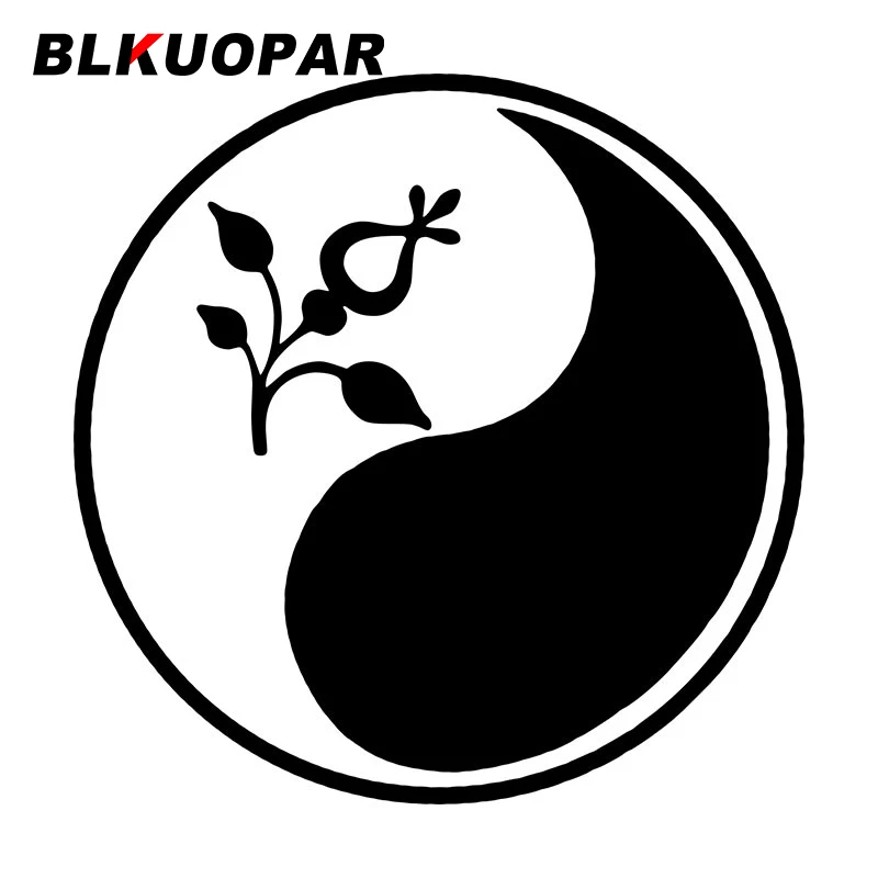 BLKUOPAR Yin Yang Clipart Vector Funny Car Stickers Sunscreen Vinyl Decal Creative Car Accessories Motorcycle Windows Graphics