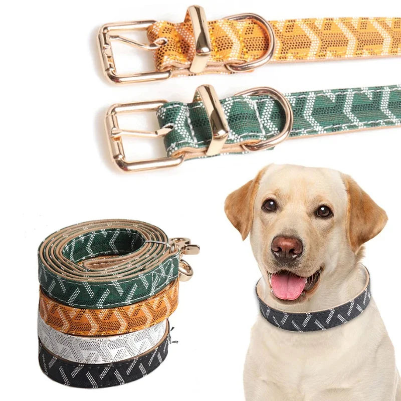PU Leather Pet Collar Cute Dog Cat Necklace Personalized Collars For Cats Dogs Leash Pets Supplies Accessories Harness