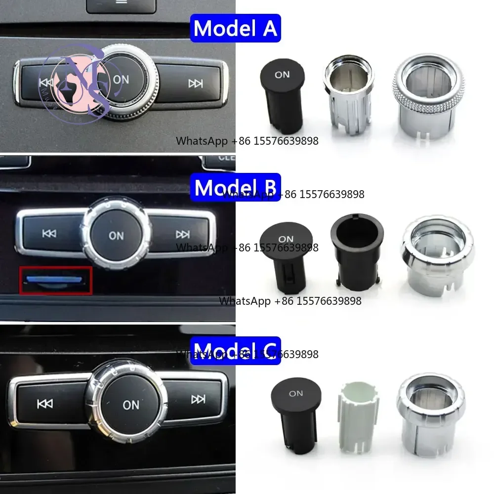 ZOCI-FOR- Center Console CD Player Buttons Knob Switch Cover For Mercedes Benz A C E GLK GLA ML GL CLS W176 W246 W156 W204