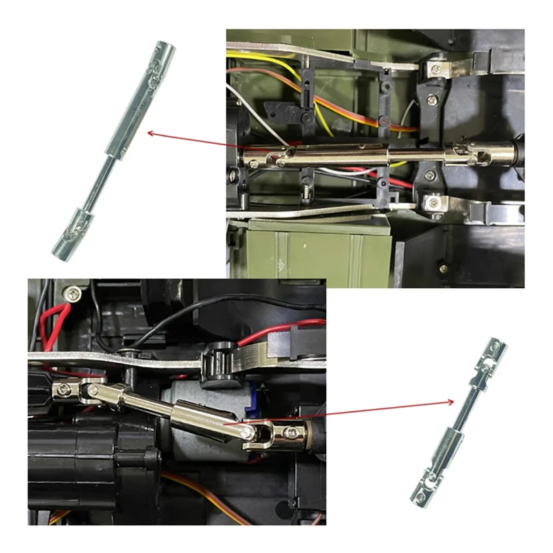 AA02 2 uds LD-P06 eje de transmisión de Metal CVD para LDRC LD-P06 LD P06 Unimog 1/12 RC camión coche actualización piezas Accesorios