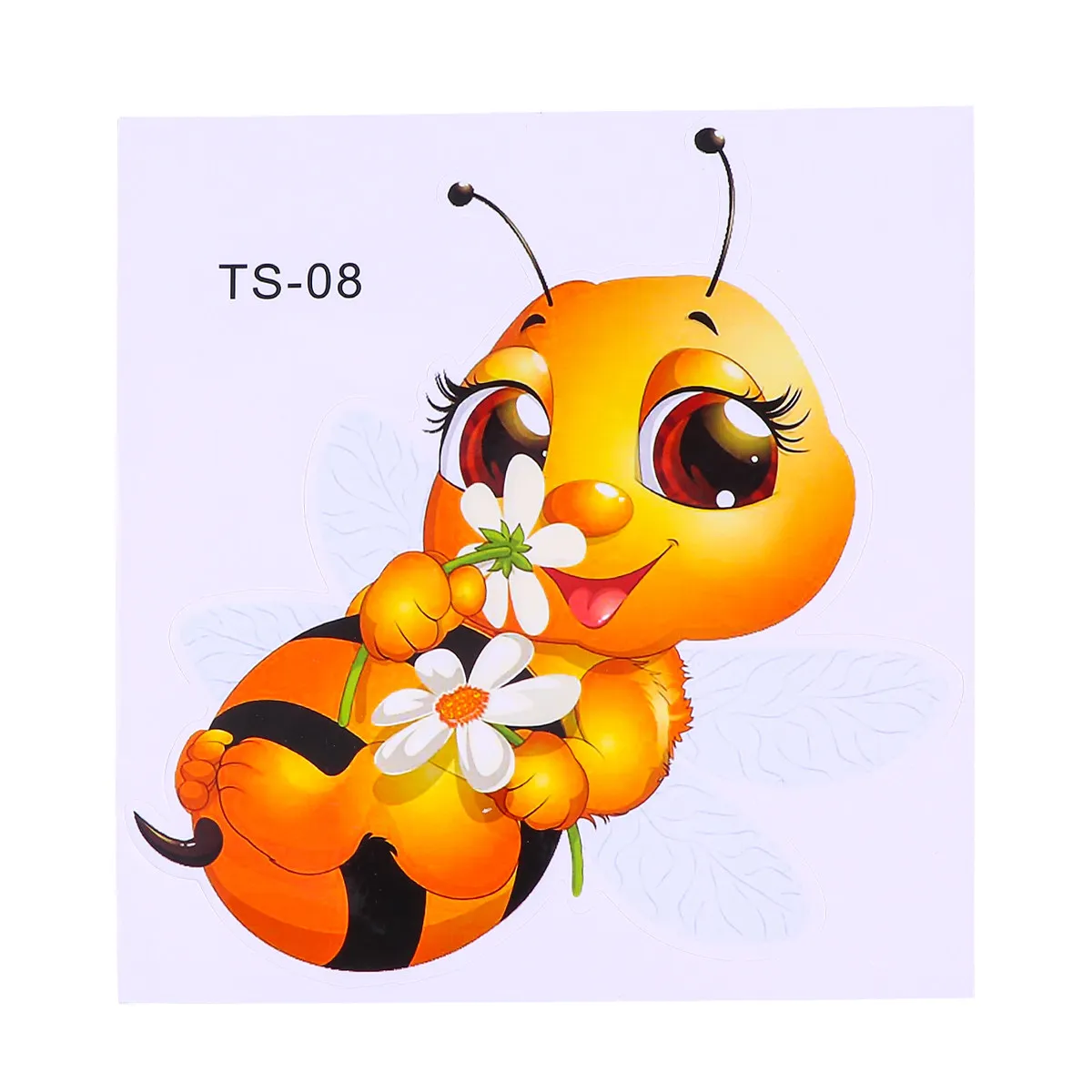 

3pcs Bee Pattern Car Stickers Waterproof Pvc Removable Decal For Auto Bumper Window Body Decoration Car Decals