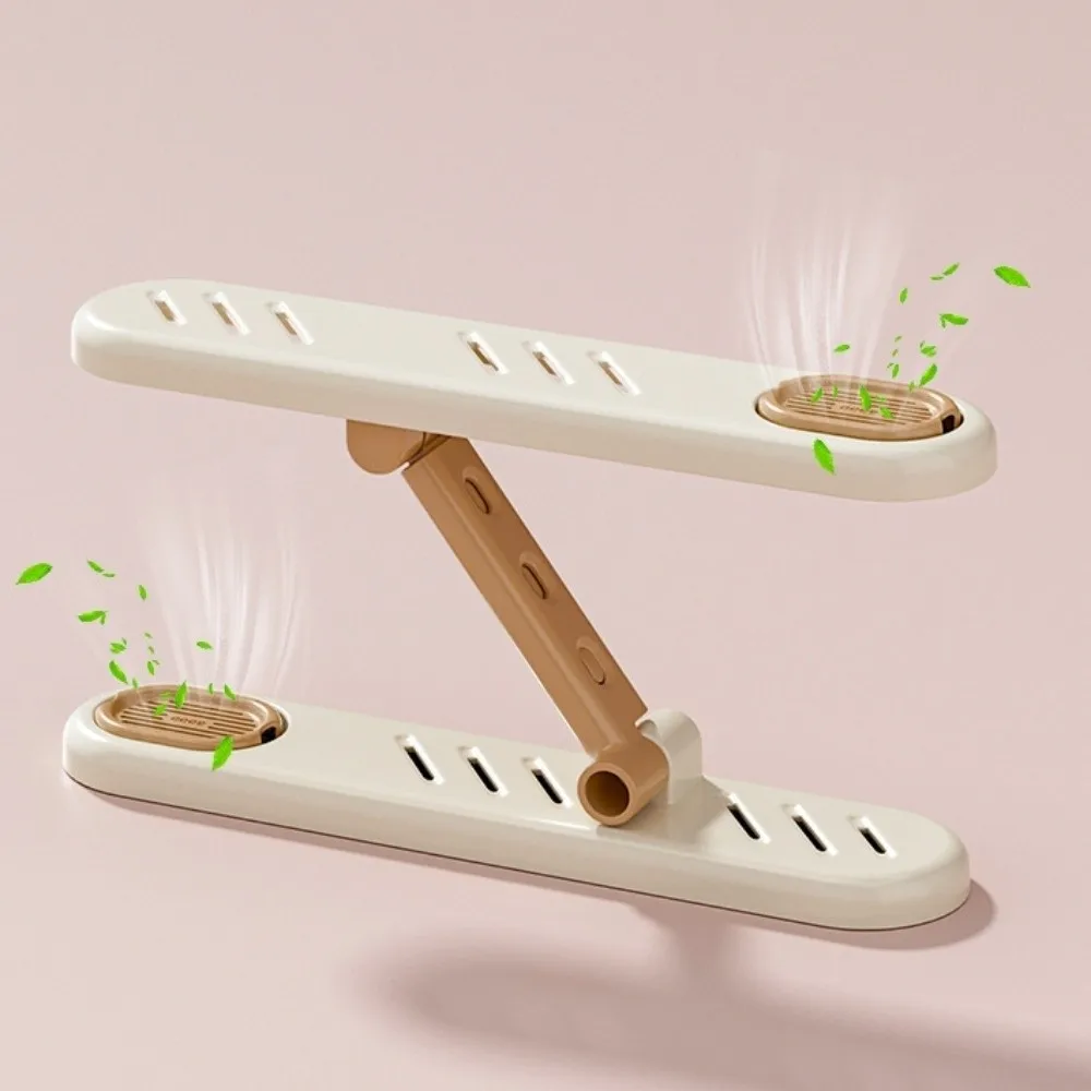 2pcs Stackable Design Shoes Stacker with Aroma Box Adjustable Angle Space Saving Shoes Organizer Double-layer Foldable