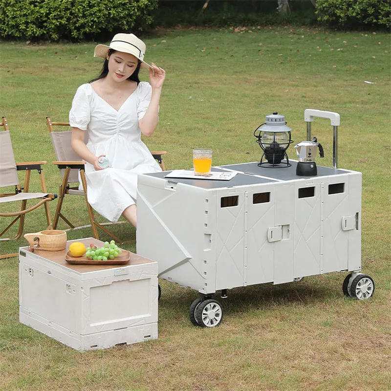 

High Quality Large Volume Folding Camping Trolley Foldable Camp Cart Outdoor