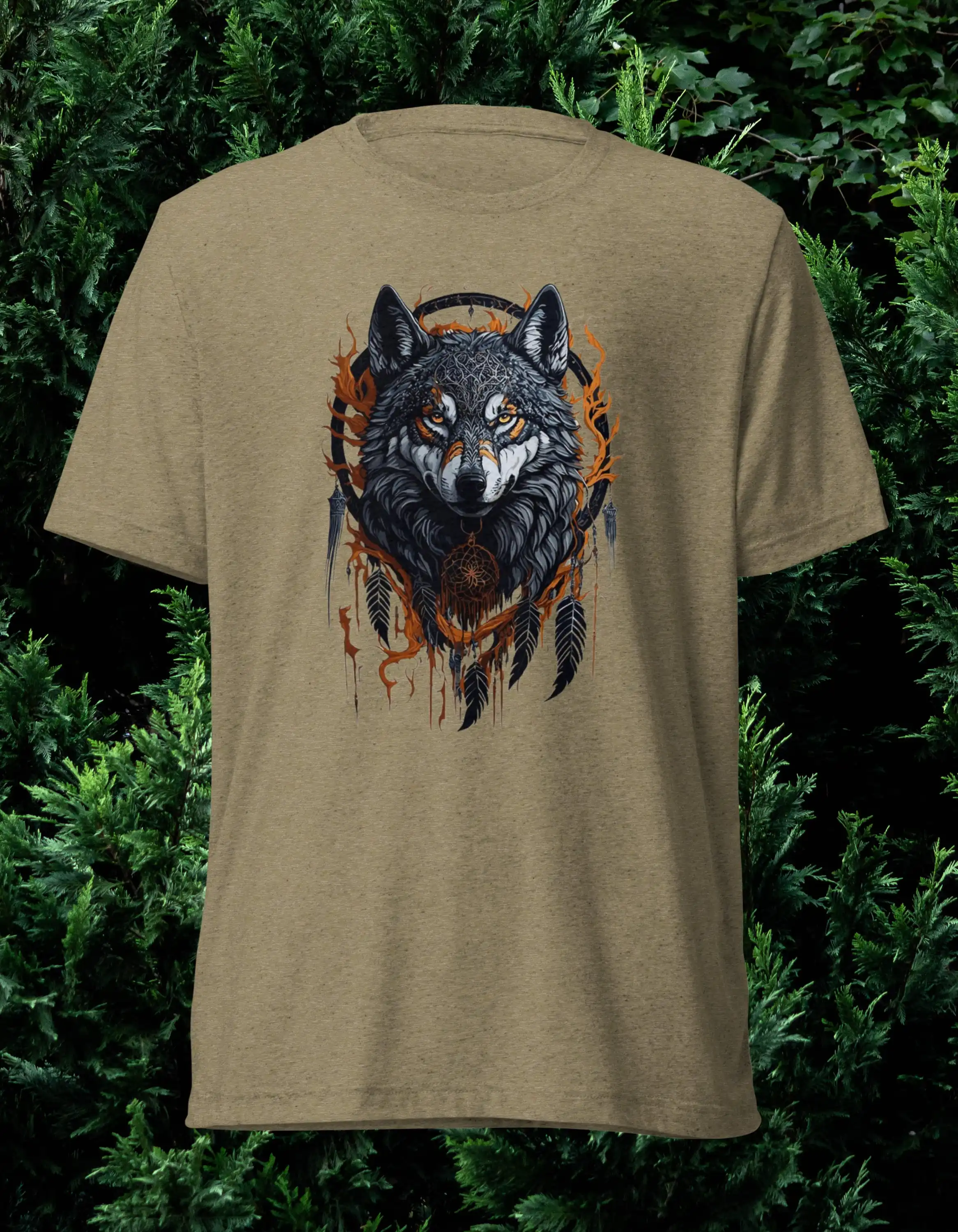 Mystical Mandala Wolf T Shirt Embrace The Wild Within