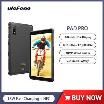 שריון uleone pro 4g לוח עמיד 8GB RAM 128GB rom 8.0 אינץ '+ תצוגה ip68/ip69k 48mp 7650mah אנדרואיד 13 טבליות PC nfc