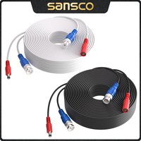 SANSCO 100ft 30M Security Camera Video Power Cable Cord BNC RCA Wire for CCTV Camera and DVR in CCTV System Surveillance Cables