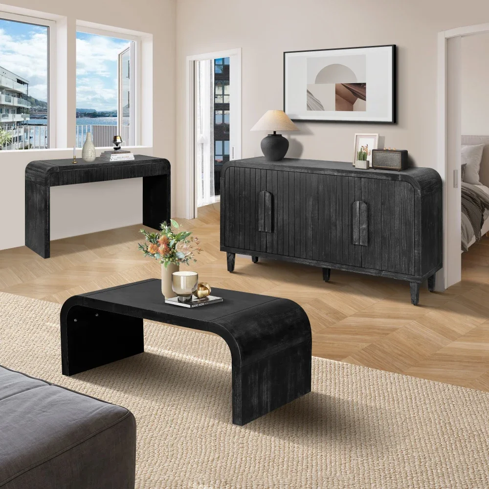 59'' Vintage Crafted Entryway Table,Two Hidden Handle Drawers,Farmhouse Console Table ,Easy Assembly, for Entrance & Dinning Roo