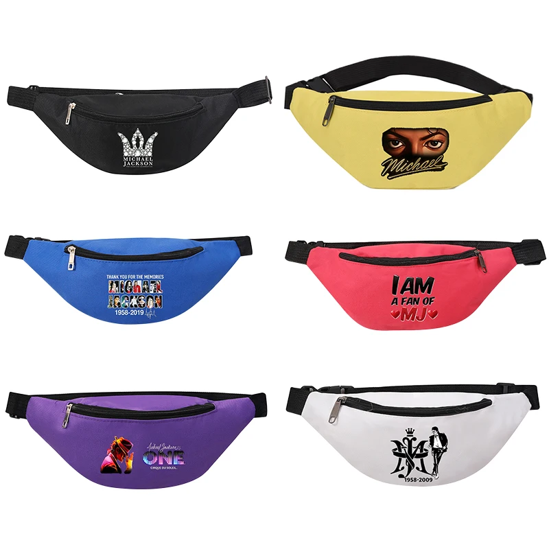 King of Pop Michael Jackson Chest Pack Women Men Korean Version Superstar MJ Crossbody Bag Outdoor Sports Casual Sling Backpack