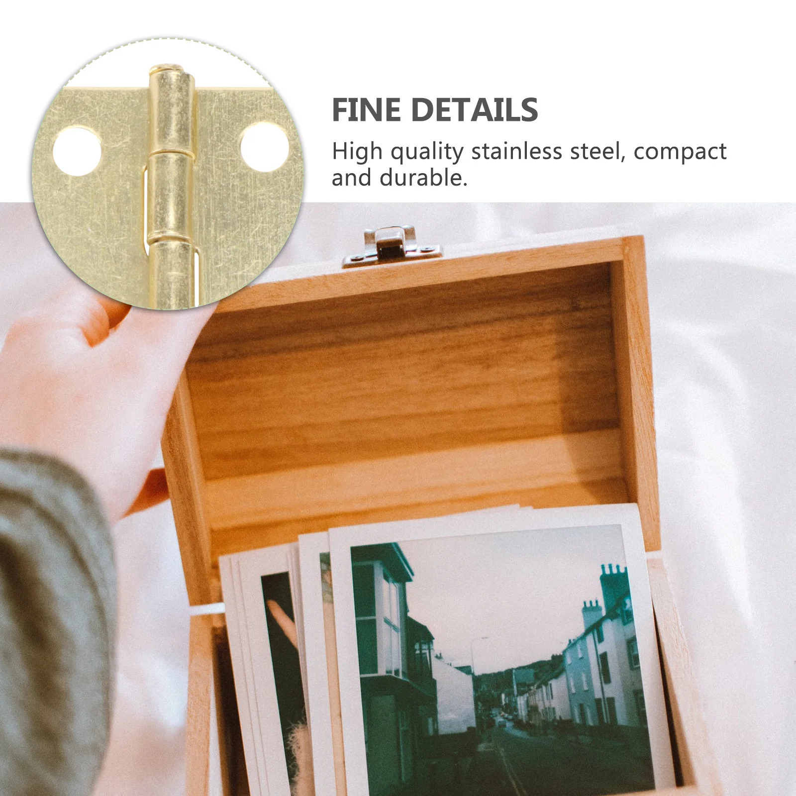 

20pcs Self Closing Spring Stainless Steel Automatic Hinge For Jewelry Boxes Compact Durable Smooth Closure Case Hinges Box