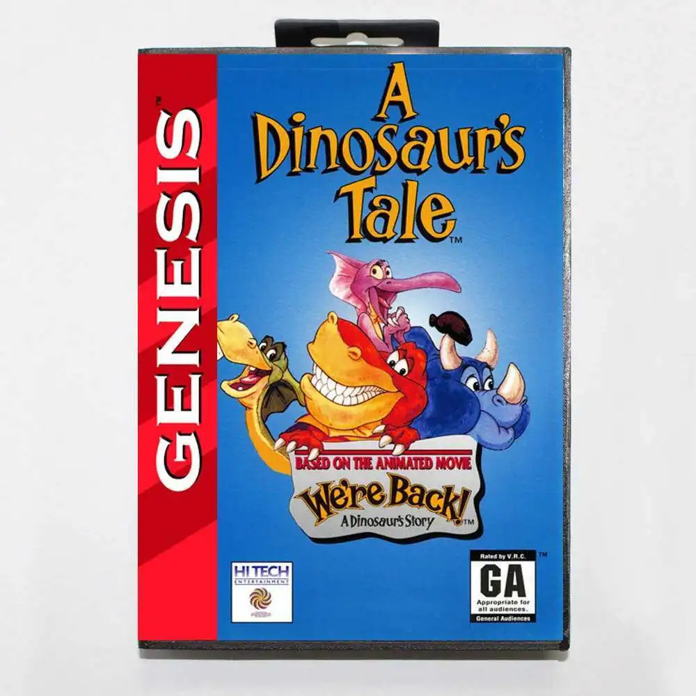 Игровая карта «Сказка динозавров» MD в индивидуальной коробке для 16-битной консоли Sega Megadrive Genesis
