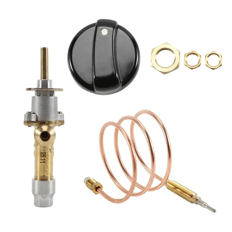 X09A Low Pressure Gas LPG Fireplace Failure Safety Control Valve Kit Gas Heater Thermocouple Replacement 5/8-18UNF