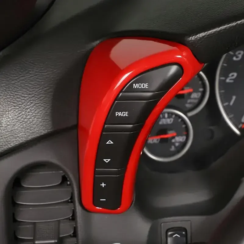 For Chevrolet Corvette C6 2005-2013 ABS Carbon Fiber Car Dashboard Adjustment Button Frame Cover Trim Sticker Accessories