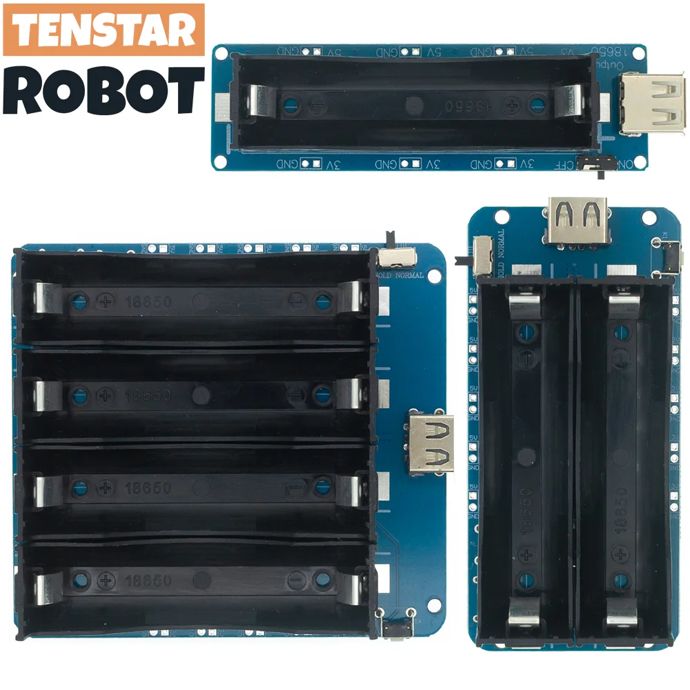 18650 Lithium-Batterie-Ladeschutzplatine Typ A USB 3 A 5 V 3 V 1 A Micro-USB für Arduino/Raspberry Pi/Nodemcu