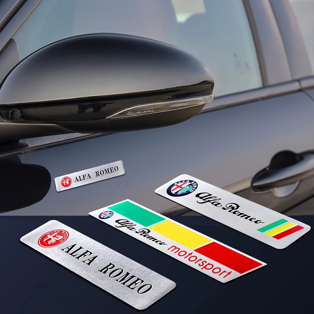 ثلاثية الأبعاد سبائك الألومنيوم ملصقات جسم السيارة الجذع الديكور ملصق مائي السيارات شارة شعار تصفيف السيارة ل ألفا روميو تونال جوليتا ميتو #1