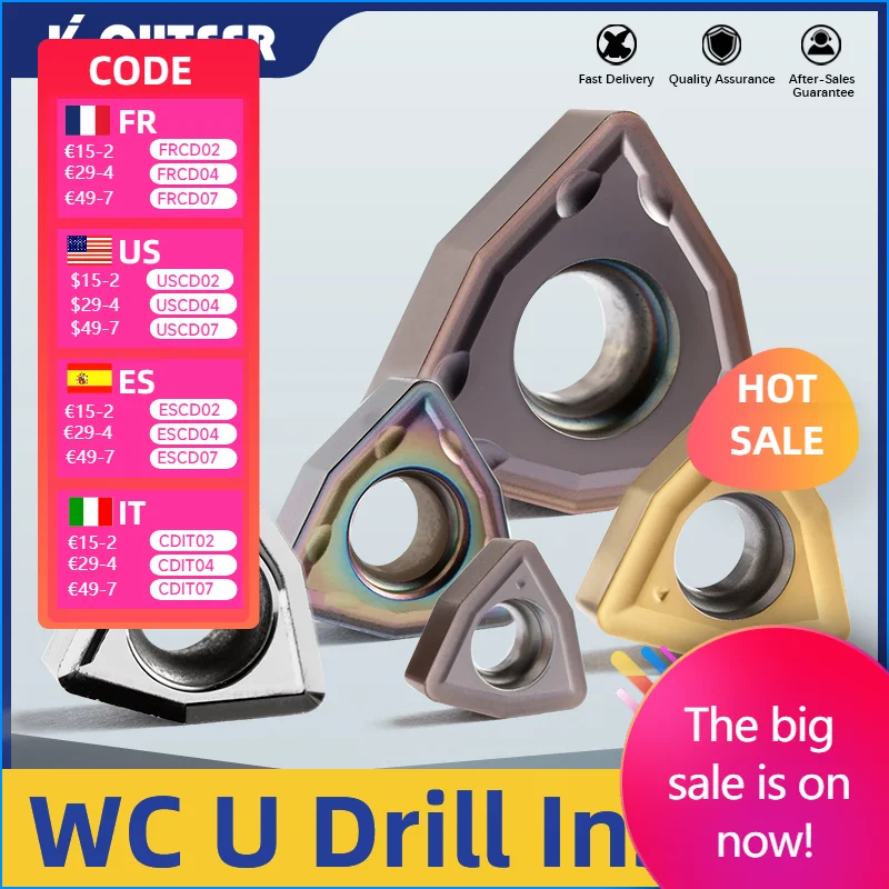 

U Drill Carbide Turning Inserts CNC Cutting Tool WCMX03 WCMX04 WCMX05 WCMX06T WCMX08 FN ACZ330 WCMT Series Milling Cutter