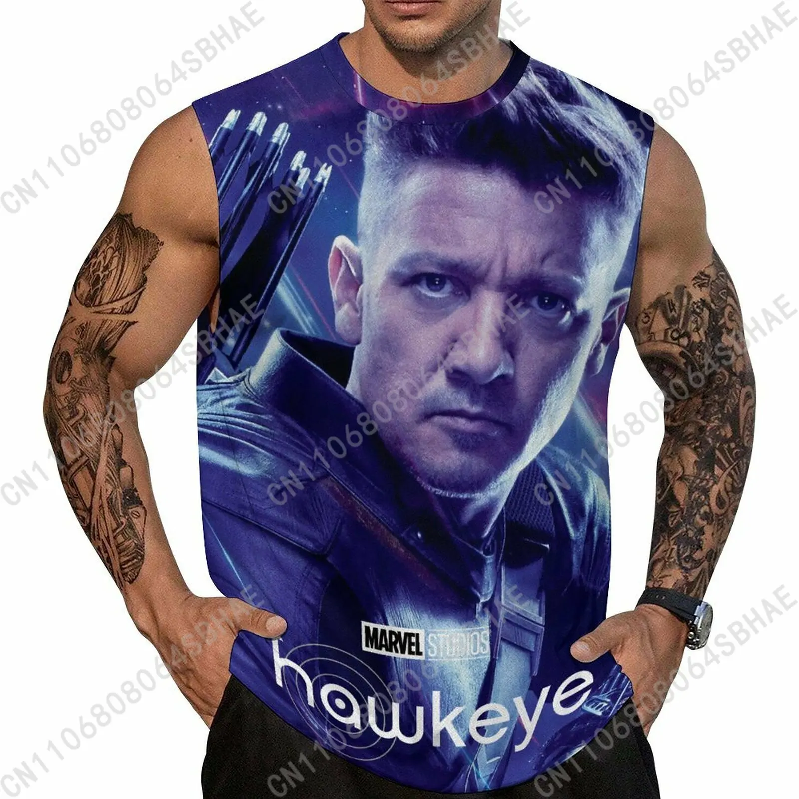 

Marvel Hawkeye Custom Men's Sleeveless Shirt Personalized Tank Top Wear Summer Vest Tops Men Daily Use Cosplay