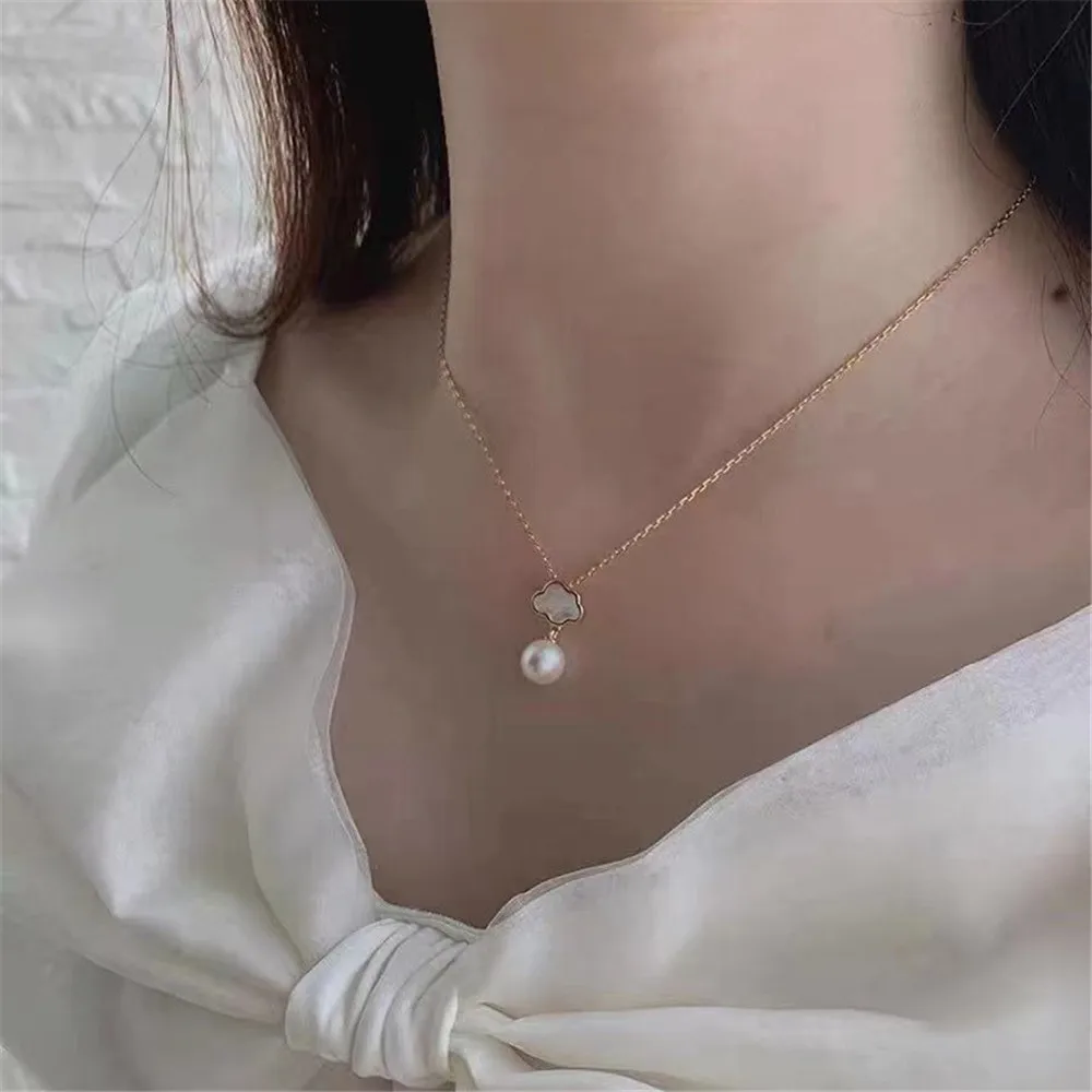 DIY Pearl Accessories S925 Sterling Silver Pendant Empty Xiangyun Silver Necklace Pendant Fit 8-12mm Round Beads D442