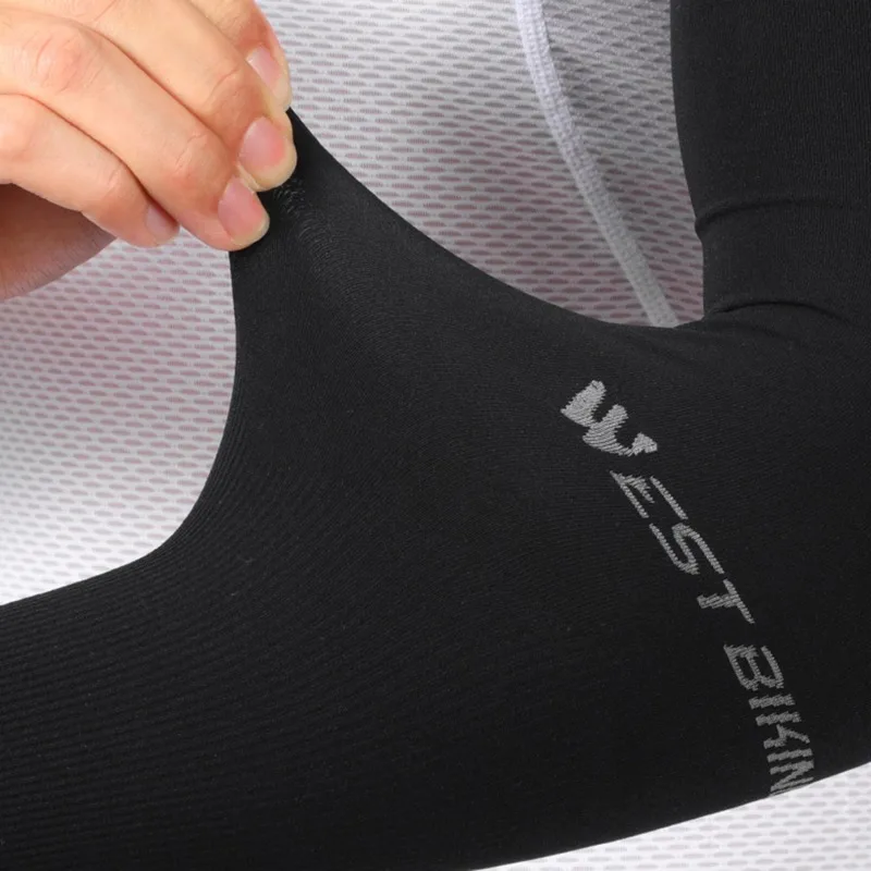 Breathable Ice Silk Quick Dry UV Protection Running Arm Sleeves Basketball Elbow Pad Fitness Armguards Sports Cycling Arm Warmer