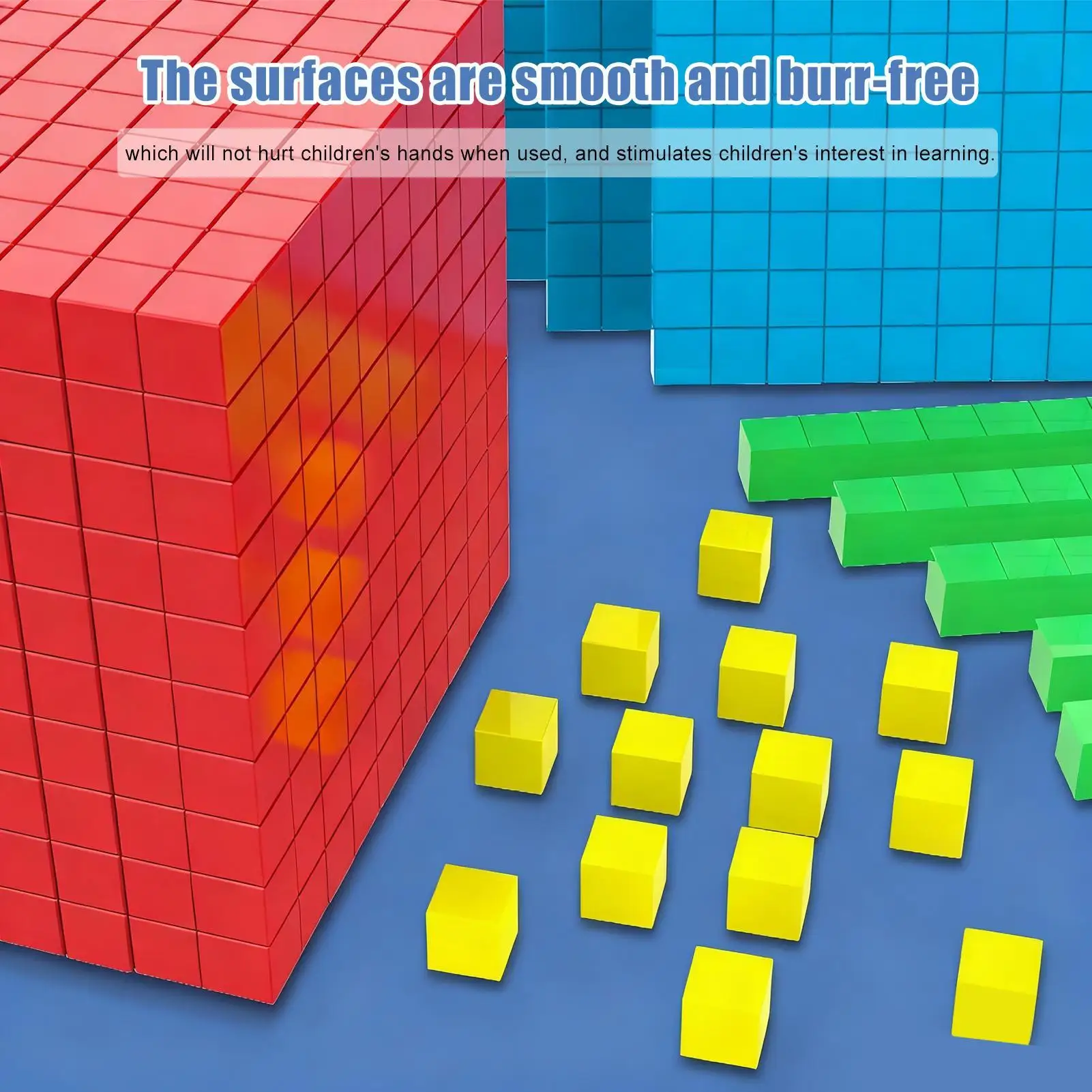 Base Dieci blocchi per la matematica 122 pezzi Blocchi educativi per il conteggio Sussidi didattici Per ragazzi Ragazze in età prescolare Asilo
