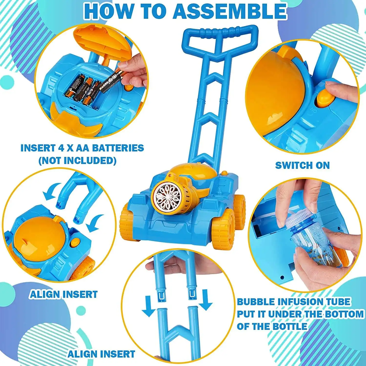 Blasenmaschine elektrisches vollautomatisches Kinderwagenspielzeug! 10-Loch-starke Blase, ein Sommer-Outdoor-Gaming-Tool für Babys und Kinder