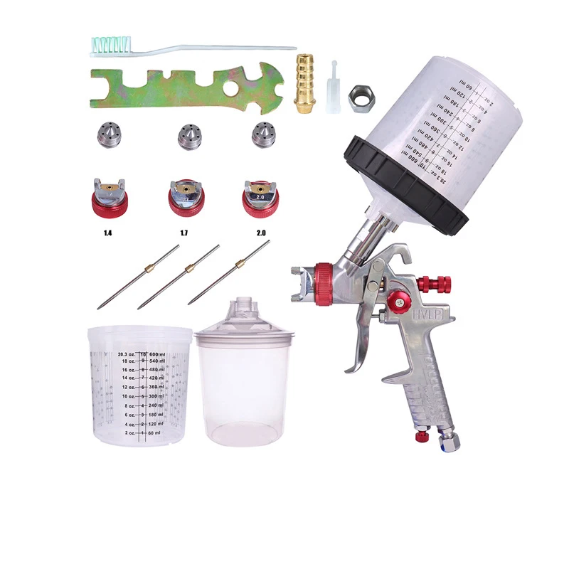 Spray Gun Car Spray Paint Pneumatic Spray Paint Pot Topcoat Sheet Metal High Atomization Spraying Tool Set