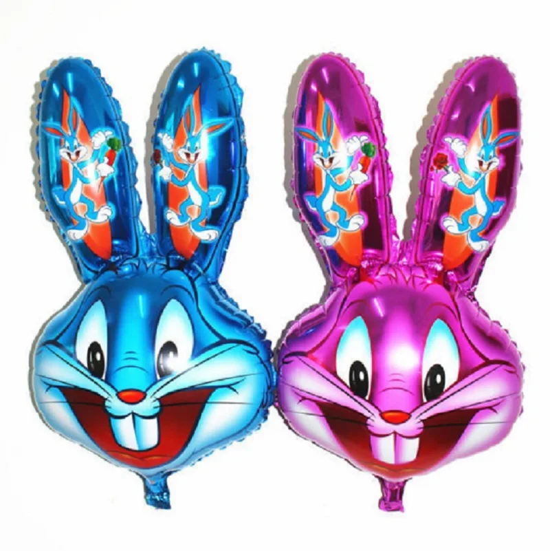 Set Bugs Rabbit Aluminum Film Light Film Balloon Pink Blue Bunny Rabbit Hallowmas Party Decoration Children's Toy Gift Baby Bath