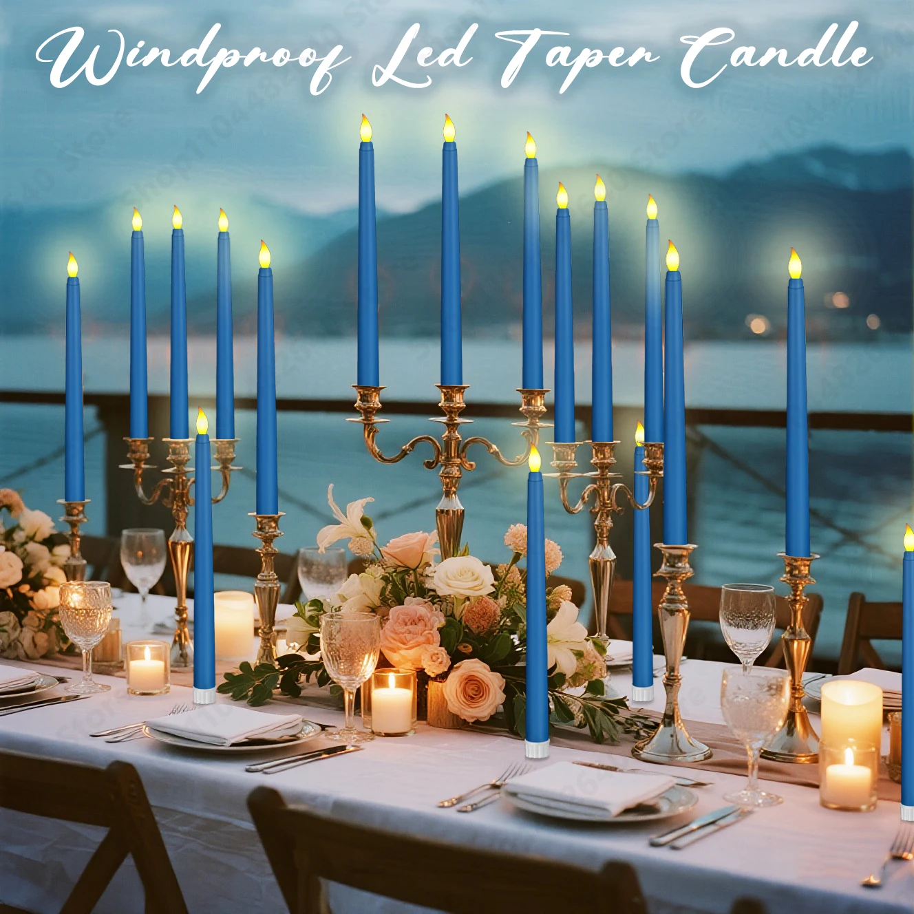 Vela LED parpadeante de 12-200 Uds., vela cónica sin llama para boda, vela de imitación, vela eléctrica falsa con control remoto, decoración navideña para el hogar