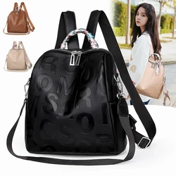 New Women Ribbon Backpacks Designer High Quality Soft Leather Letters Back Bag Brand Female Travel Bags Mochilas Mujer Backbags