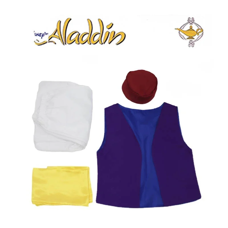 Aladdin lâmpada cosplay príncipe desempenho traje loween conjunto de traje feminino étnico palco wear verão 202 3%-50% poliéster