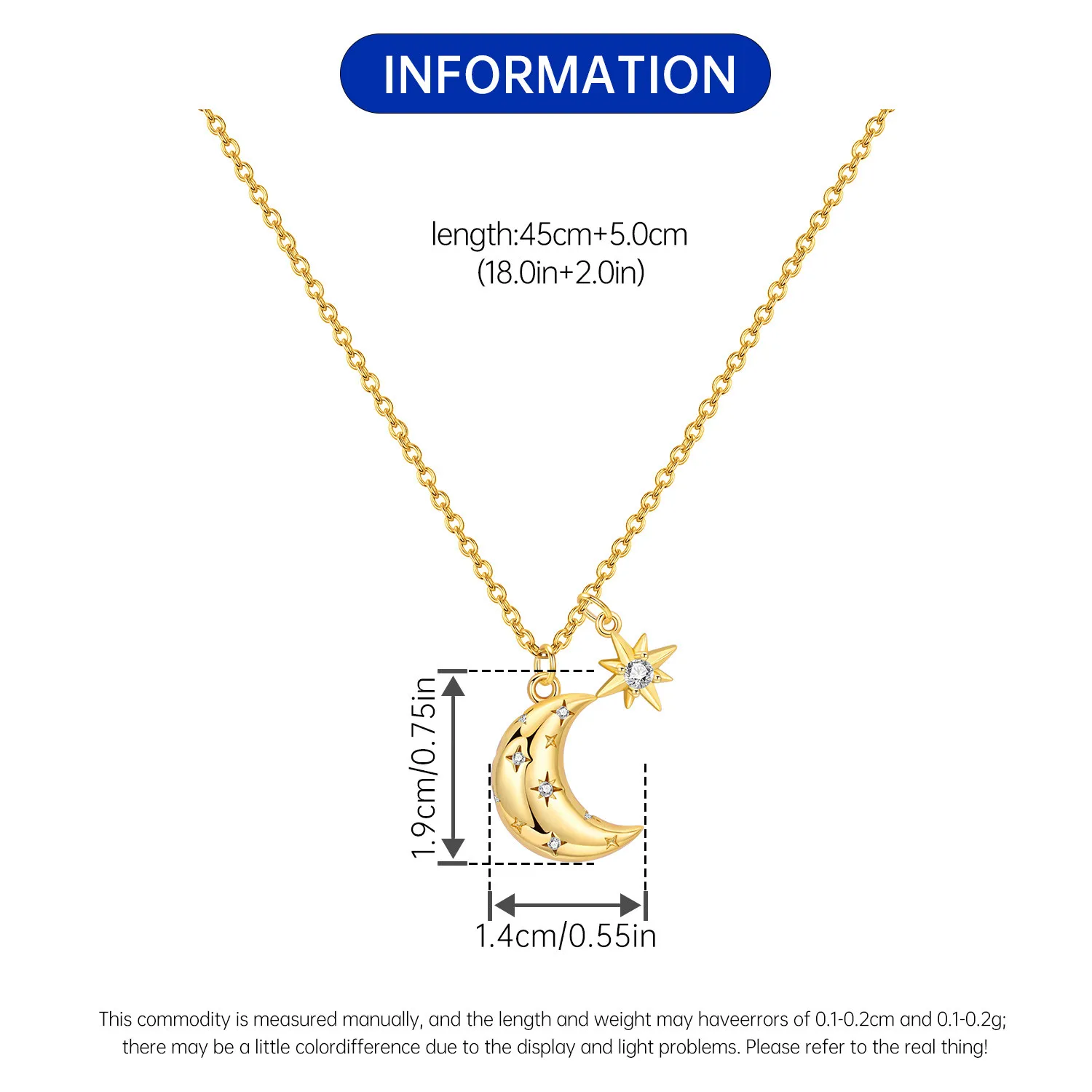 Orstarry S925 Sterling Silber Stern Blauer Mond Sonne Halskette für Frauen Geburtstag Originelle Geschenke Mode Feiner Schmuck – Detail 25