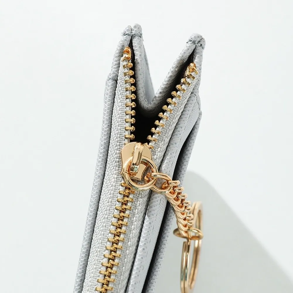 Портативная короткая подвесная сумка для карт, многофункциональный красочный кошелек с несколькими картами, карманный кошелек из искусственной кожи на молнии, унисекс