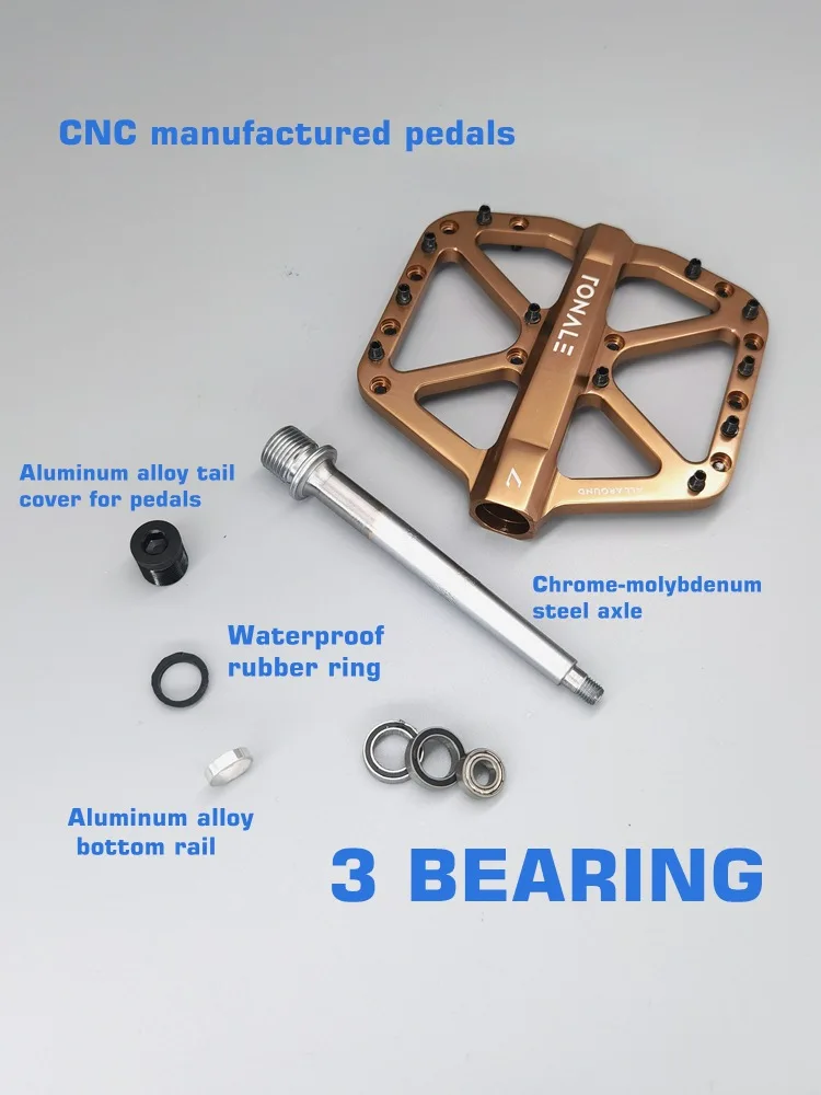 New  3  Bearings Bicycle Pedals non-slip Mountain Bike Pedals Wide Platform pedales bicicleta mtb accessories 9 colors