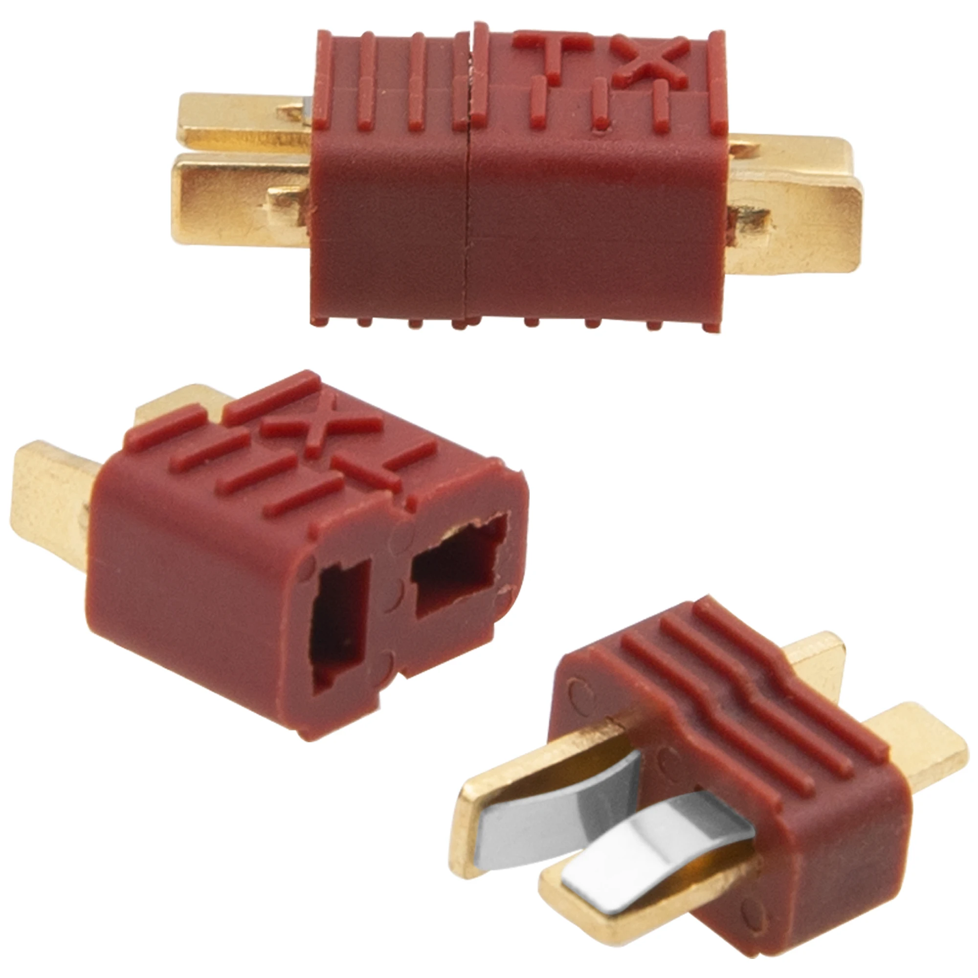 10 Pairs T Plug Connectors Deans Style Male Female Connectors Compatible with RC Car FPV Boat LiPo Battery ECS