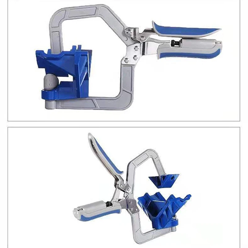 Abrazadera de esquina autoajustable de 90 grados, abrazadera de marco frontal, abrazadera de carpintería, abrazadera de ángulo recto rápido