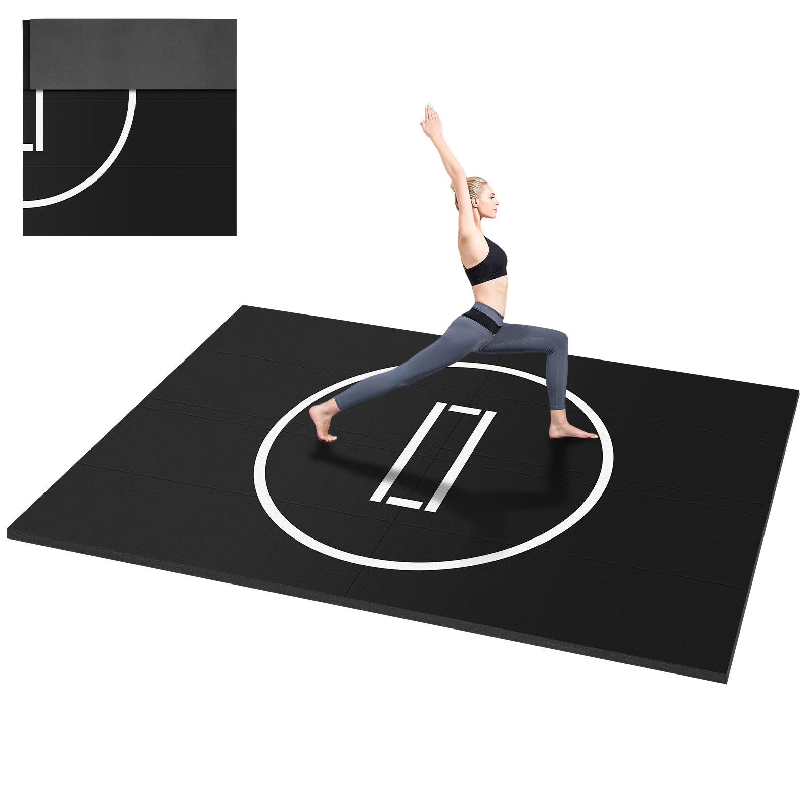 

Wrestling Mat Waterproof Rollout Wrestling Mat for Yoga BJJ MMA Grappling Judo Boxing Martial Art