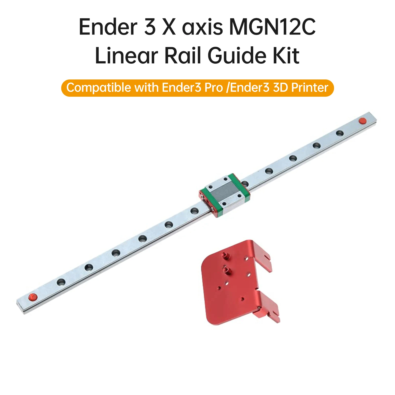 

【Sale】Ender 3 X-axis MGN12C Linear Rail Guide Kit with Fix Plate Mount Bracket for Ender3 Pro /Ender3 3D Printer Upgrades