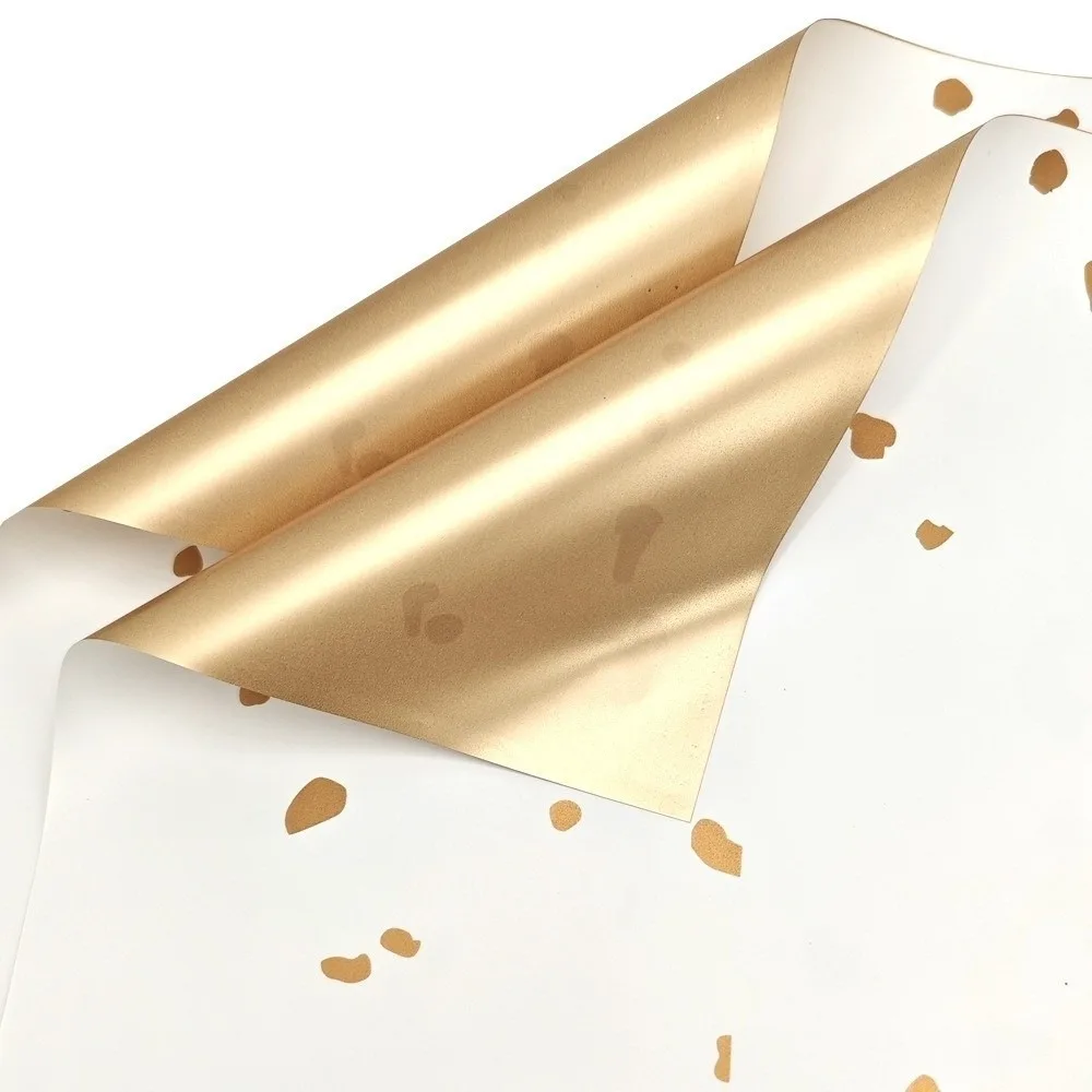 

20PCS 57*57cm OuYa Gift Wrapping Paper Korean Style Elegant Florist Wrapping Paper Gold-sprinkled Gilded