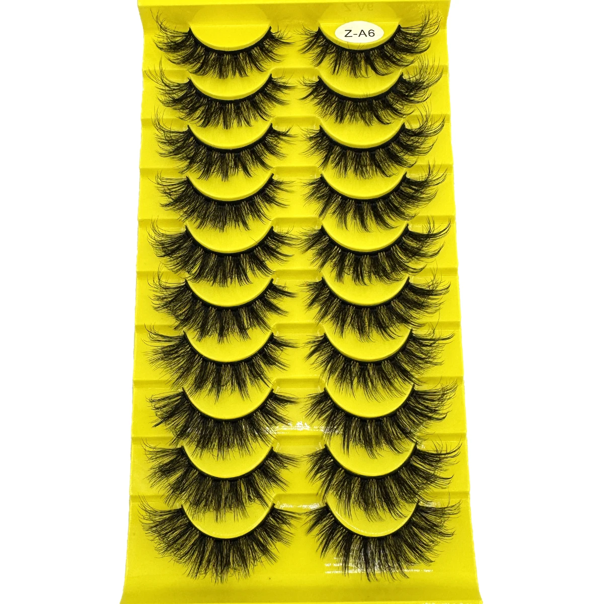 AMSDCN 10 pares de pestañas postizas de visón sintético desordenadas naturales con volumen lujoso para un aspecto espectacular, reutilizables y fáciles de usar