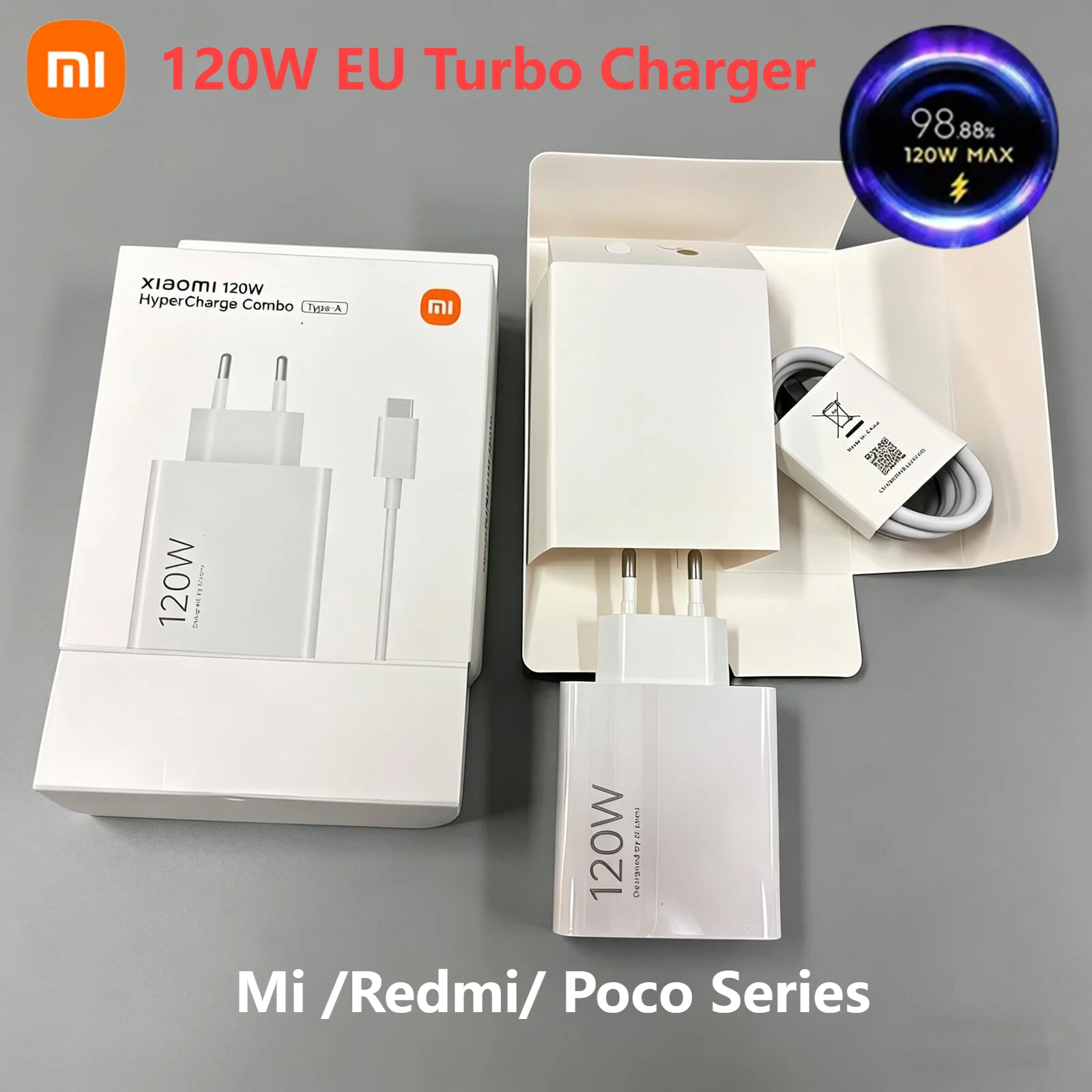 Cargador Turbo Original Xiaomi de 120W, Adaptador de Carga Rápida para Mi 15/14/13/11T, Redmi 12C, Note 11-14 Plus, POCO M5, F6/F7/X7 Pro