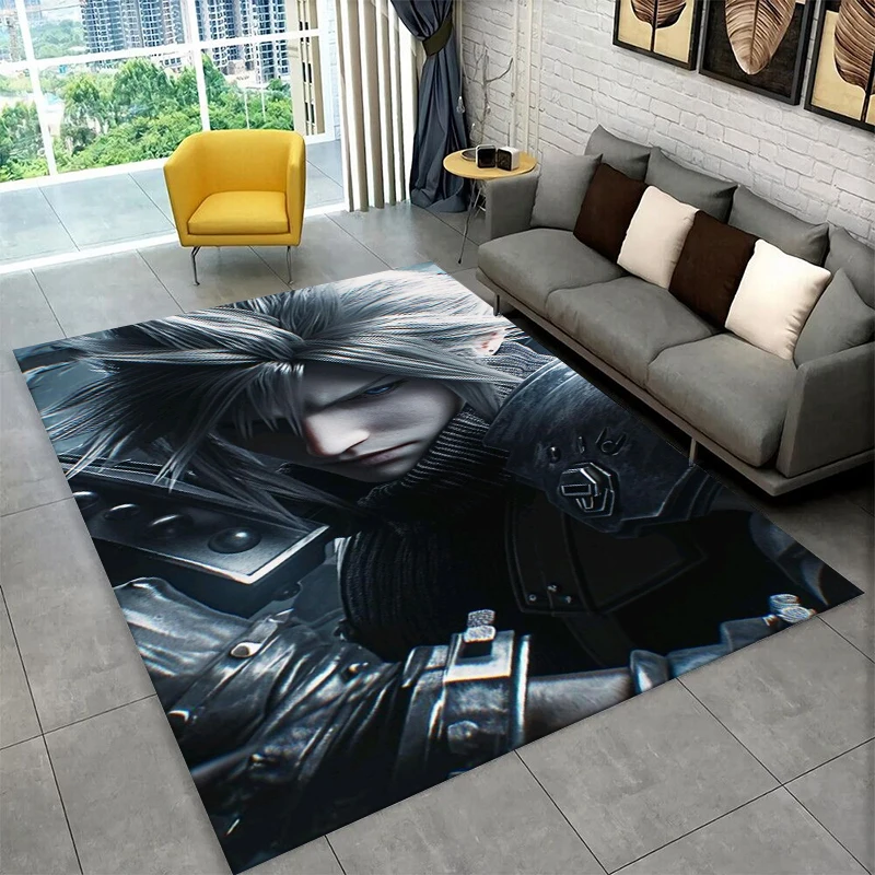 

Ковер Cloud Tifa Final Fantasy Games Sephiroth для спальни, гостиной, дивана, игровой комнаты, придверный коврик, домашний декор, нескользящий коврик для пола