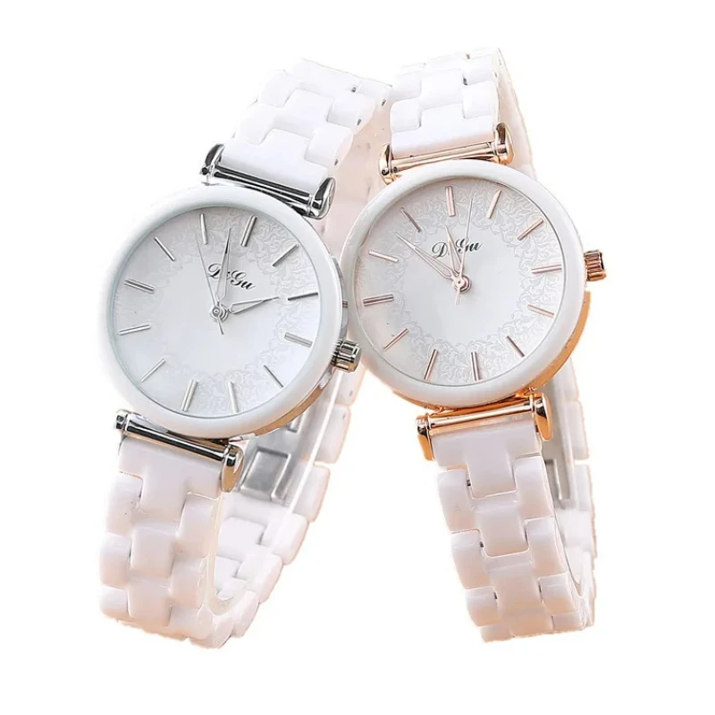 Relojes de pulsera de cerámica para mujer, reloj de cuarzo de lujo para mujer, relojes de moda para mujer, reloj con fecha para mujer