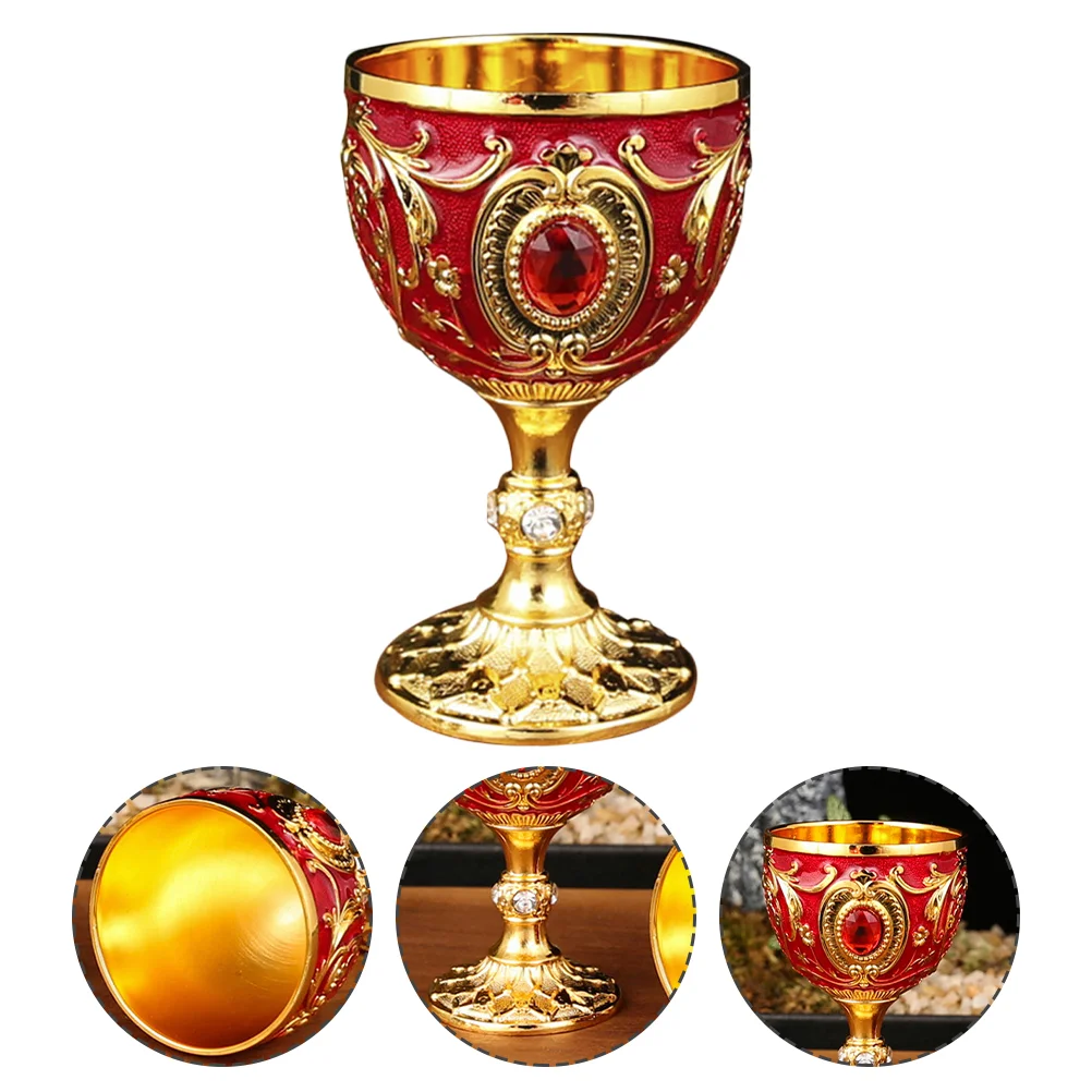 

2 Pcs European Glass Style Cup Convenient Metal Drink Small Aluminum Alloy