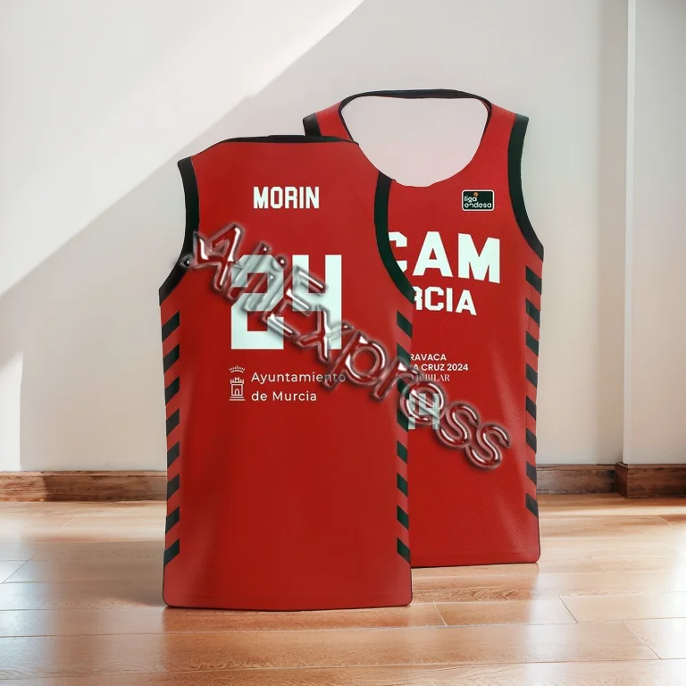 New Arrivals Men's Tank Top 24/25 Season #31 Red Ucam Murcia Cf Basketball Jersey 2024 Summer Women's Clothing Kid's T-Shirts