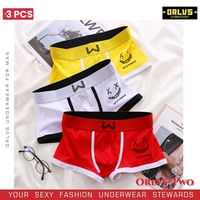 3 Pcs Mens Underwear Cotton Men Boxer Panties U-convex Man Breathable Underpants Sexy Comfort Male Boy Smiling Face Boxers